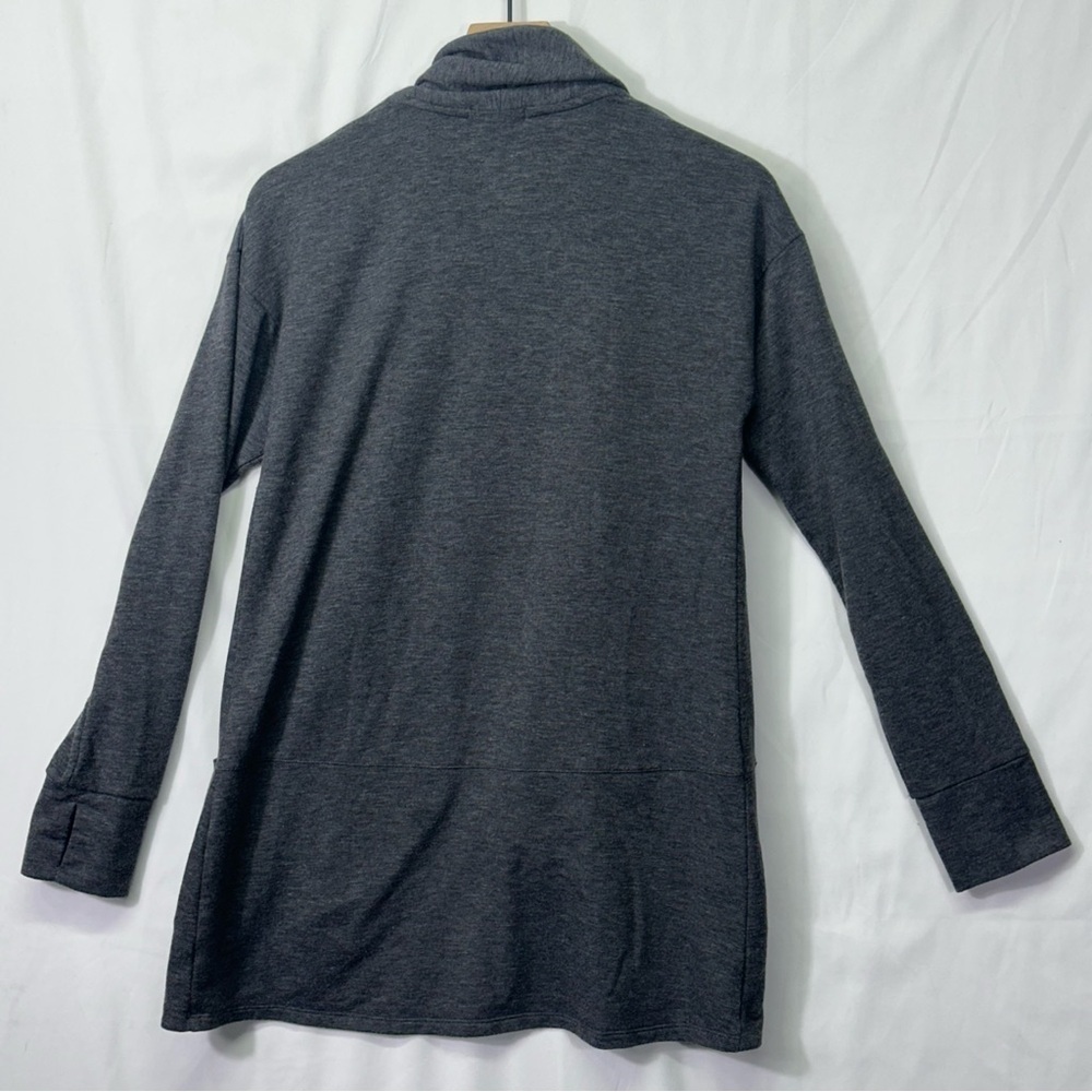 Cuddl Duds Charcoal Gray Open Front Long Sleeve Cardigan Size S/M - Picture 6 of 6